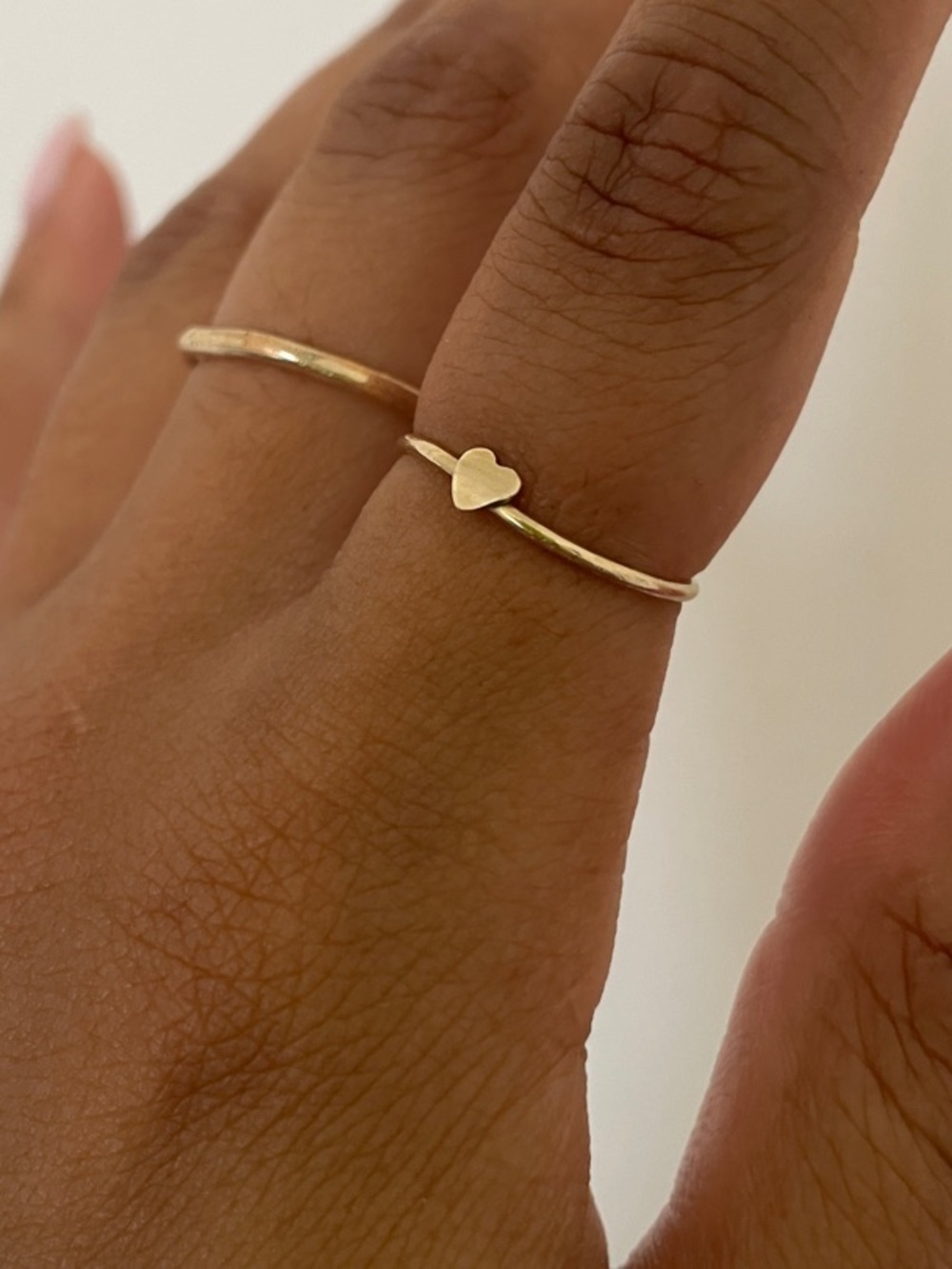 Handmade Gold Filled Heart Midi Ring - Minimal Women's Jewelry
